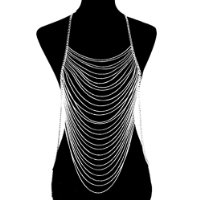 celebrity silver layered chain