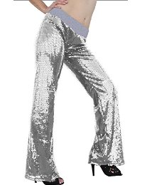 silver sequin pant
