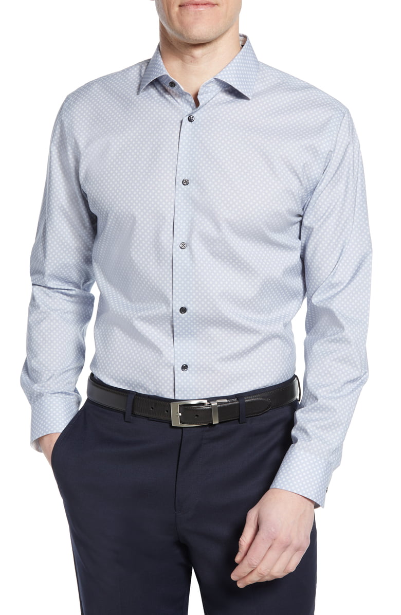 Men's Dot Pattern Dress Shirt