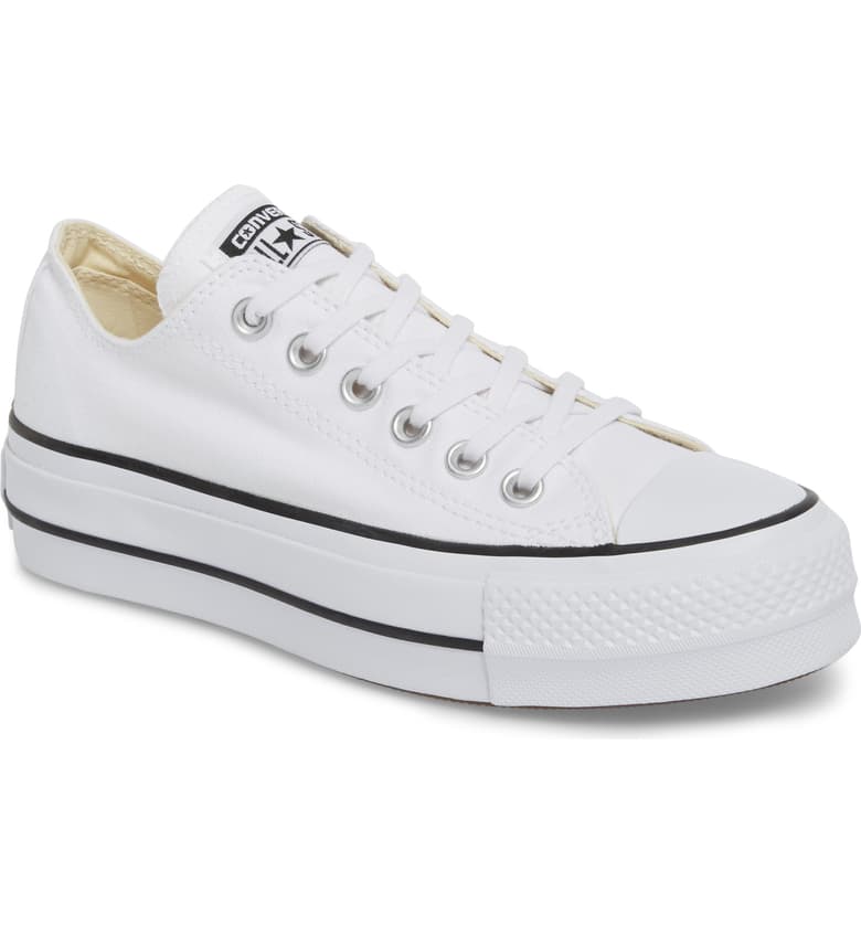 Converse White Platform Sneakers 