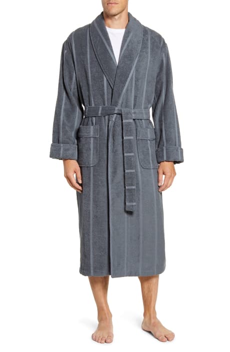 Pinstripe Men's Bathrobe 