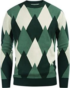 GRACE KAREN Men's Argyle Sweater