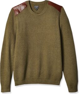 Guess Men's Sweater with Leather Patch