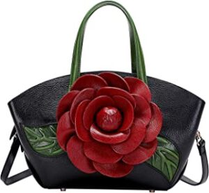 PIJUSH Designer Floral Top Satchel Handbag