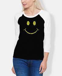 LA Pop Art - Women's Raglan Be Happy T-shirt