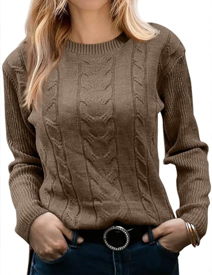 Cable Knit Chunky Knit Pullover 