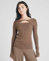 Ribbed Twist Front Top 