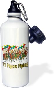 Eleven Pipers Piping Water Bottle
