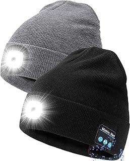 Bluetooth Beanie Hat With Light for Men 