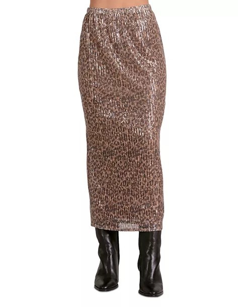 Sequin Pull-On leopard 