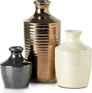 Set of 3 Ceramic Vases 