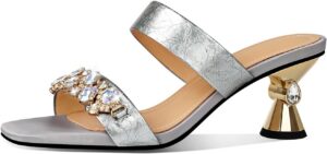 TinaCus Handmade Open Toe Rhinestone Sandal 