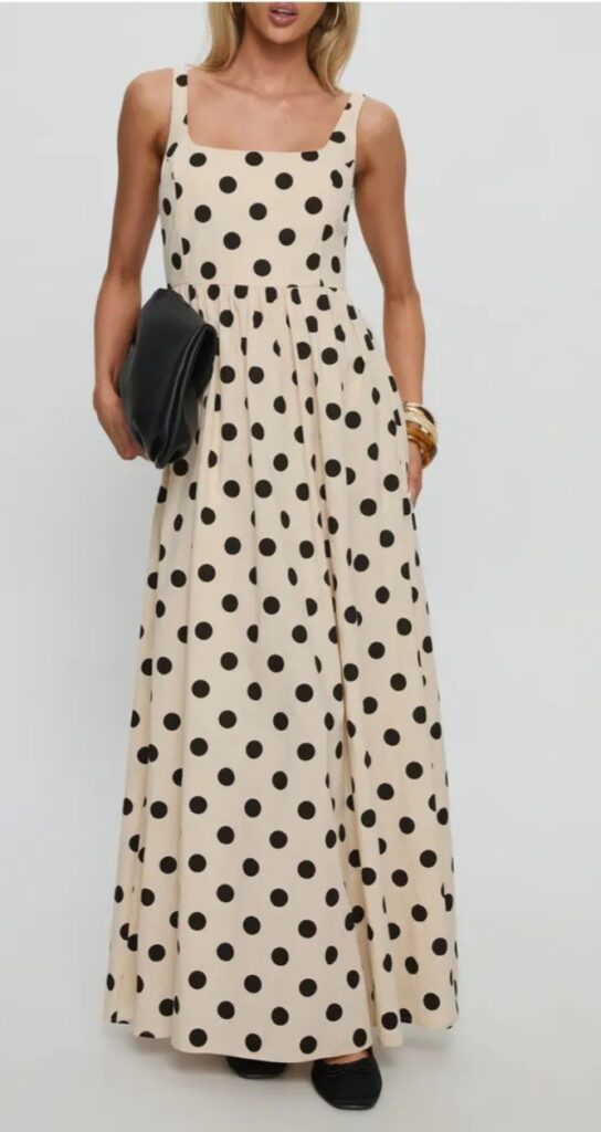 Princess Polly Cartmel Cotton Polka Dot Maxi Dress