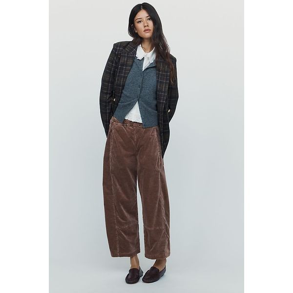 Pilcro Izzzie Relaxed Corduroy Pull-on Barrel Pants