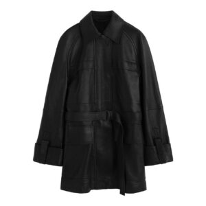 Leather Jacket with Belt Leather Jacket with Belt