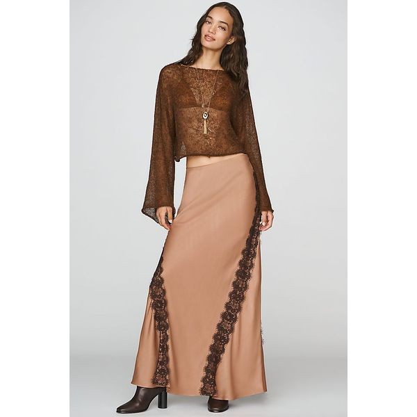 Tilda Lace Trim Slip Maxi Skirt