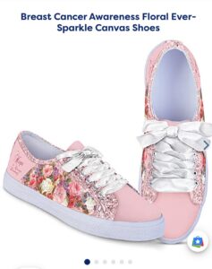 Bradford Exchange Floral-Ever Sparkle Canvas Shoes