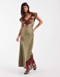 ASOS Design Dressy Satin Maxi Dress
