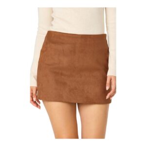 Faux Suede Mini Skort