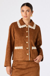 Gavriella Romantic Faux Suede Jacket