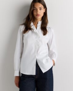 Organic Ruffle & Feminine Blouse